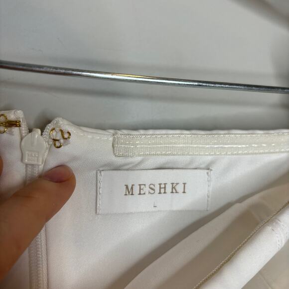 Meshki Maci Crepe White Strapless Mini Dress - Picture 7 of 8